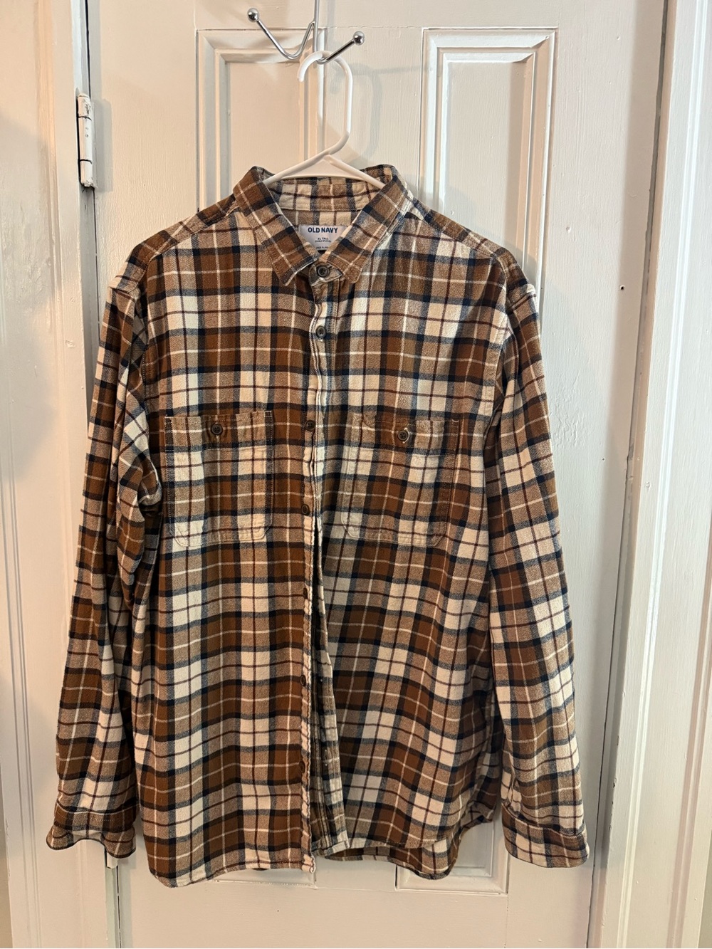 Old Navy Brown Plaid Flannel Shirt - Men's
